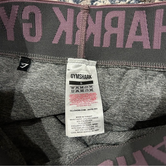 Gymshark Gray & Purple Flex Seamless Leggings Size Small - Picture 4 of 7